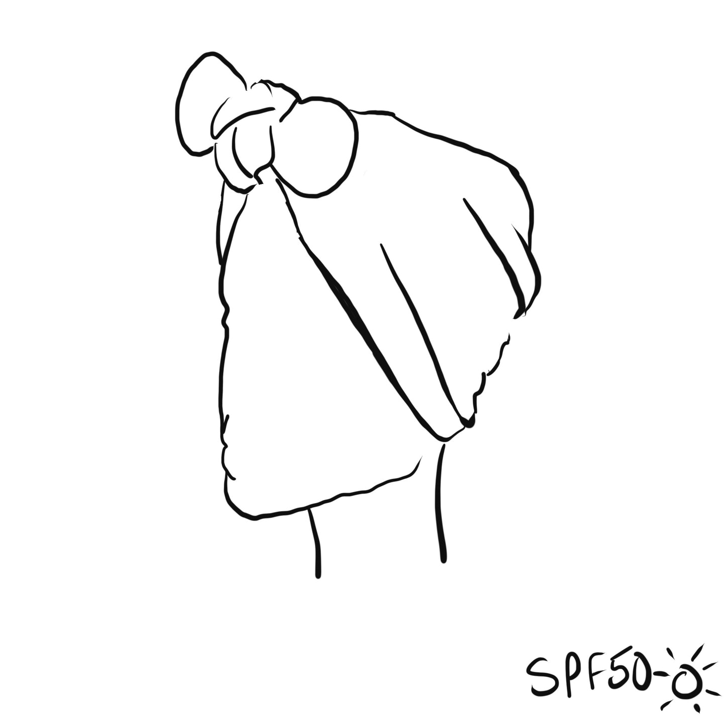 Adult SPF 50 Swim Turban with bow