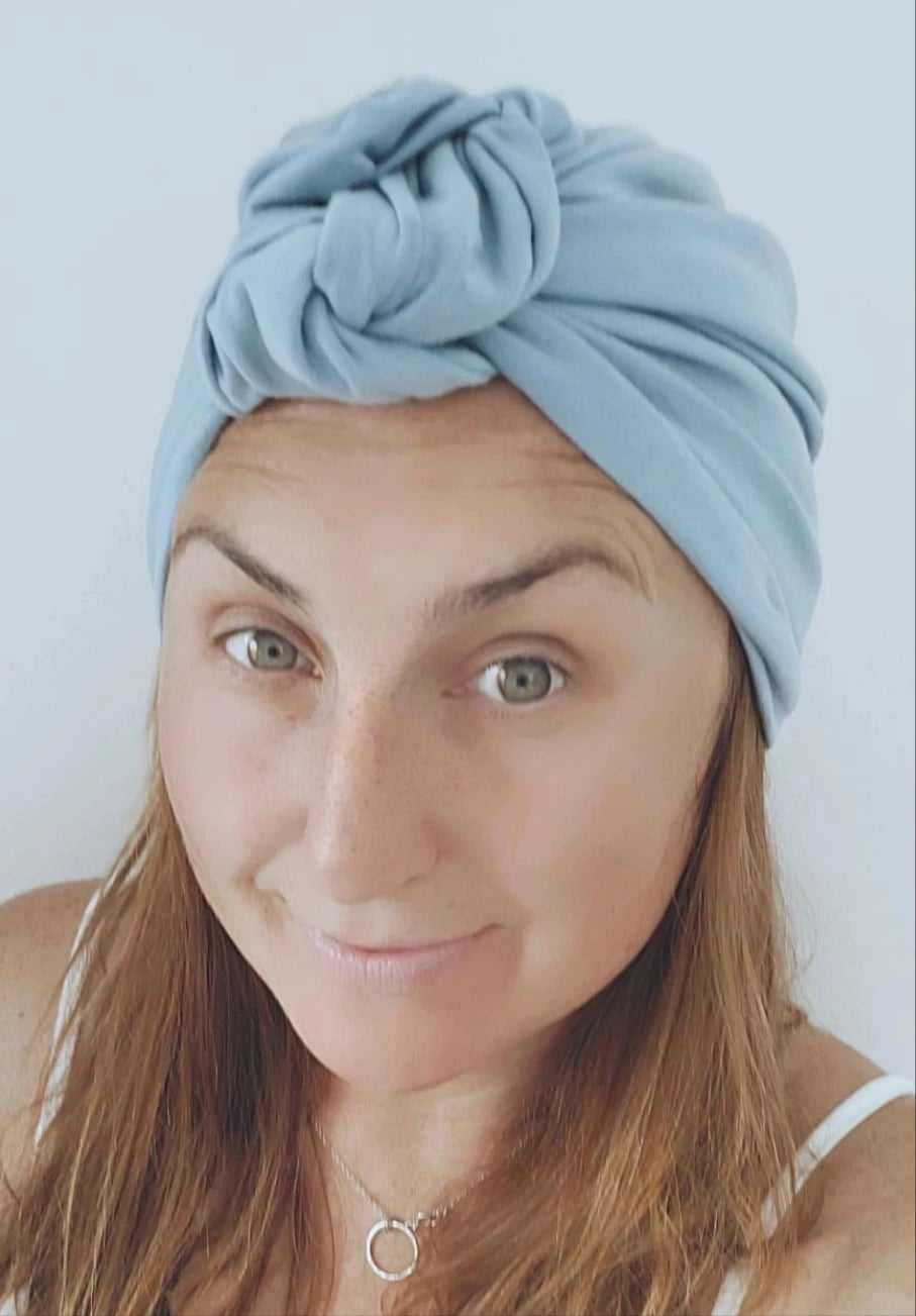 Adults organic turban with knot