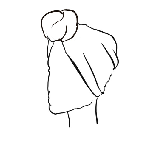Adults organic turban with jumbo knot
