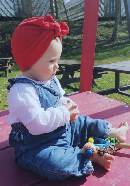 Childs/Tween/Teen organic turban with standard bow